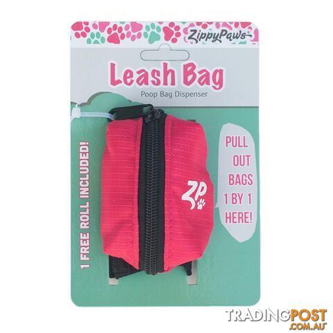 Zippy Paws Adventure Leash Bag - Hibiscus Pink - ZP508