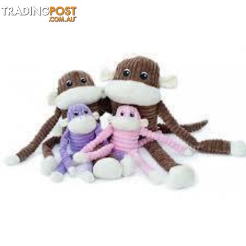 Zippy Paws Spencer the Crinkle Monkey - Purple - ZP047 - photo 3 of 3
