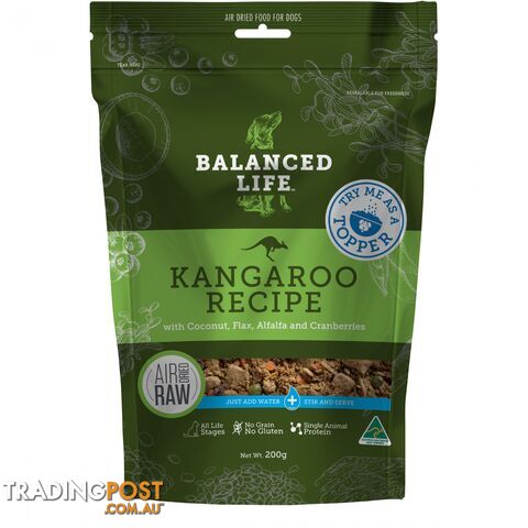 Balanced Life Kangaroo Air Dried Dog Food 200g - BLKD200