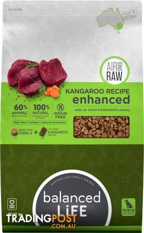 Balanced Life Enhanced Kangaroo Air Dried Dog Food 9kg - BLEK9