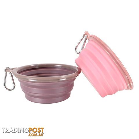Ibiyaya Quick Bite Collapsible Travel Pet Bowl - Pink - FP0021-P - photo 3 of 6