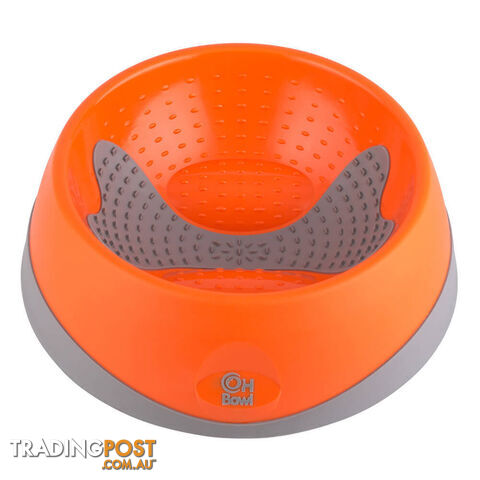 Oh Bowl Oral Health Bowl for Dogs - Orange - Large - OB900LO