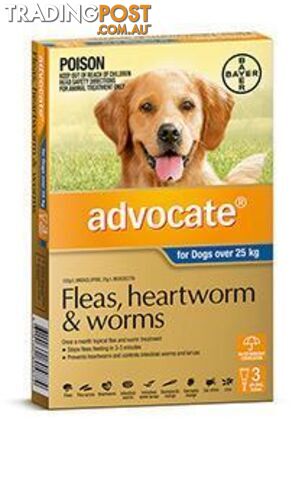 Advocate for Dogs 25kg+ (Blue) - 3 Pack - 1891301