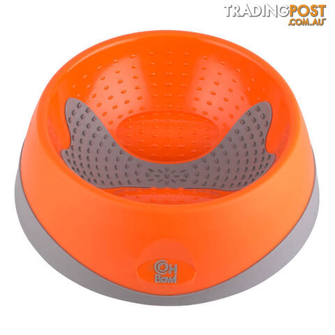 Oh Bowl Oral Health Bowl for Dogs - Orange - Small - OB900SO