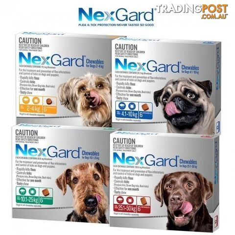Nexgard Chew for Dog's - 2-4kg (Yellow) - 6 Pack - 2158231