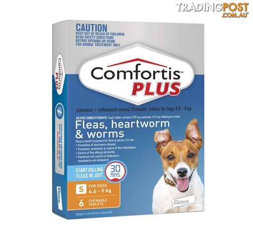 Comfortis Plus for Dogs - 6 Pack - 4.6 to 9kg (Orange) - 2278532