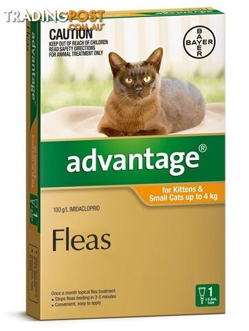 Advantage for Kittens & Cats 0-4kg (Orange) - 1 Pack - 2205691