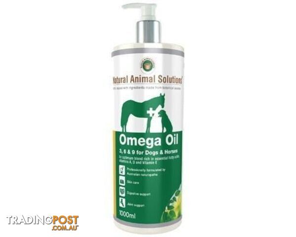 Natural Animal Solutions - Omega 3,6 & 9 For Dogs-Horses 1000ml - NASO1002