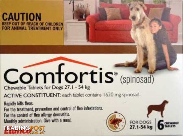 Comfortis for Dogs - 6 Pack - 27.1 to 54kg (Brown) - 1890631