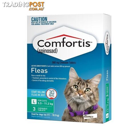 Comfortis for Cats - 3 Pack - 5.5 to 11.2kg (Green) - 2307209