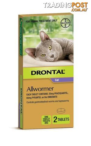 Drontal All-Wormer for Cats & Kittens up to 4kg - 2 Pack - 2237802