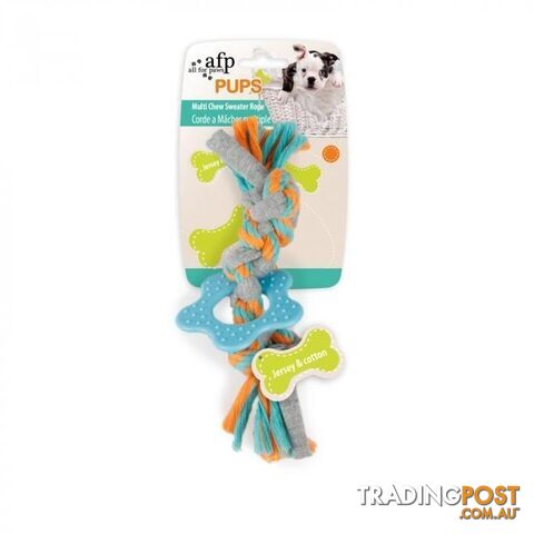 All For Paws Pups Multi Chew Sweater Rope - AFP4736