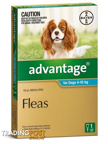 Advantage for Dogs 4kg - 10kg (Aqua) - 1 Pack - 2205739
