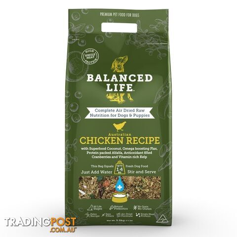 Balanced Life Chicken Air Dried Dog Food 3.5kg - BLCD3500