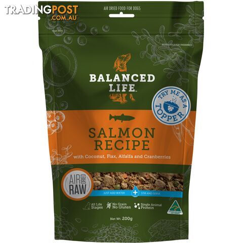 Balanced Life Salmon Air Dried Dog Food 200g - BLSD200