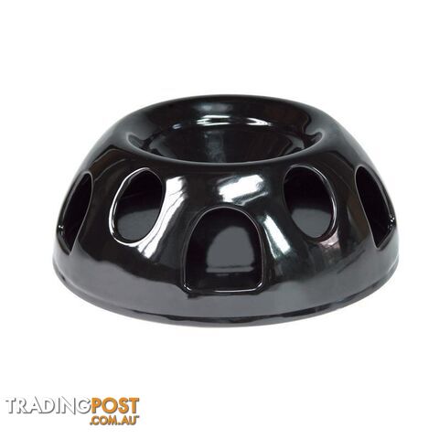 Smartcat Ceramic Tiger Diner Slow Cat Bowl - Black - 2005B