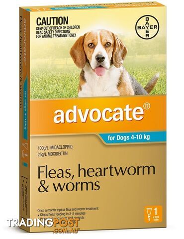 Advocate for Dogs 4kg - 10kg (Aqua) - 1 Pack - 2205851