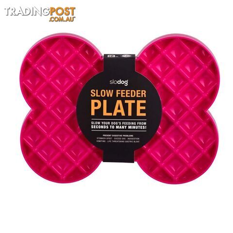 SloDog No Gulp Slow Feeder Plate - Pink - SD900MP