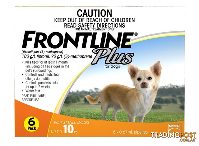 Frontline Plus for Dogs Under 10kg (Orange) - 6 Pack - 1891351