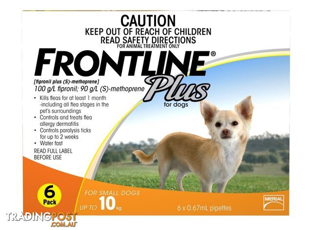 Frontline Plus for Dogs Under 10kg (Orange) - 3 Pack - 1891343