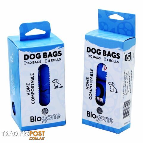 Biogone Biodegradable Dog Waste Bags - 80 Bags (4 Rolls) - Blue - BGDBx4-HC - photo 2 of 2