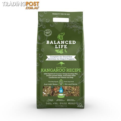 Balanced Life Kangaroo Air Dried Dog Food 3.5kg - BLKD3500