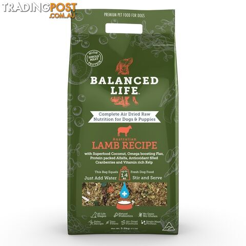 Balanced Life Lamb Air Dried Dog Food 3.5kg - BLLD3500