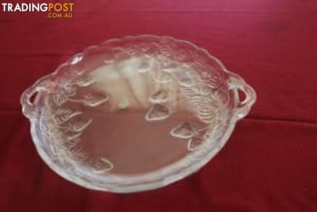 Large Soga glass plate and bowl