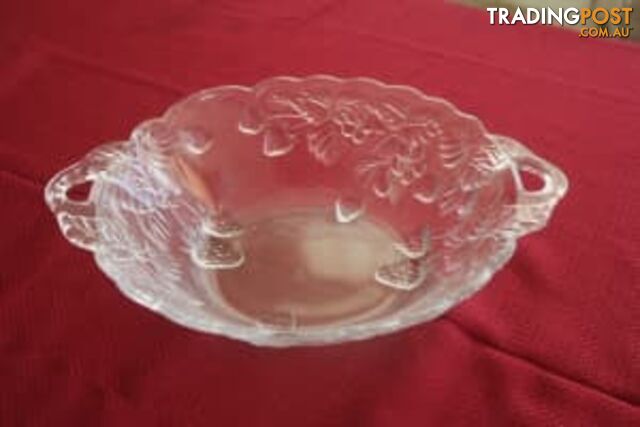 Large Soga glass plate and bowl