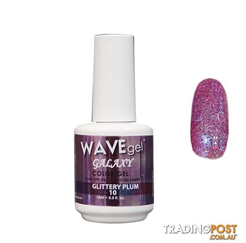 Galaxy Gel Polish - 10 Glittey Plum - WGGG10