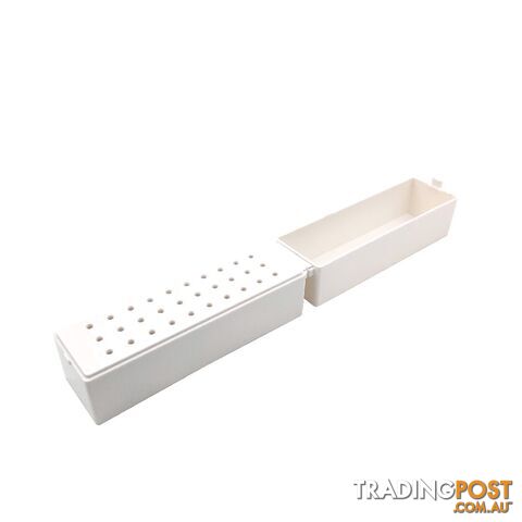 Drill Bit Holder Rectangle White - BITHOLDRECT