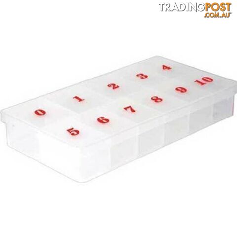 Empty Tip Box Clear Numbered - TBOXNUMC