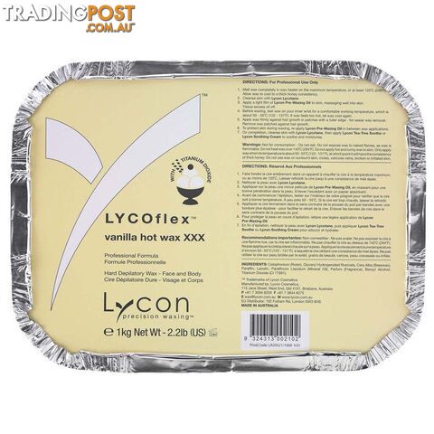Lycoflex Vanilla Hot Wax 1kg - LY1HL0061
