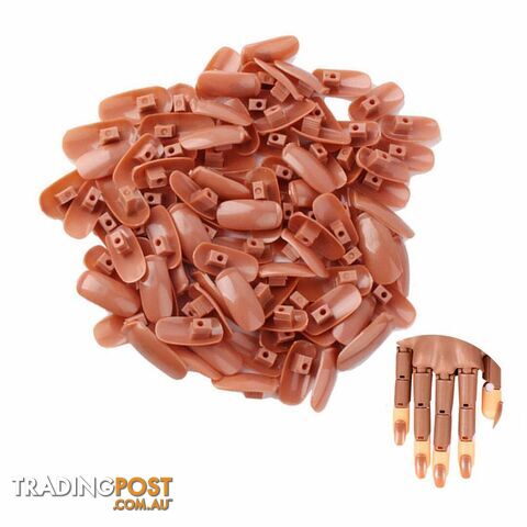 Replacement Tips Brown For Nail Trainer 100pc - PRACTIP100