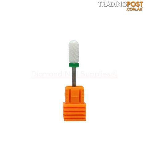 Ceramic Drill Bit Smooth Top Large C White 3/32" - CARCERSTOPLRGC