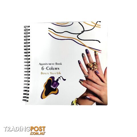 Appointment Book 6 Column Purple & Yellow - APB6CPY