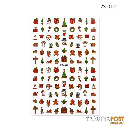Nail Sticker - Christmas ZS012 - NSZS-012