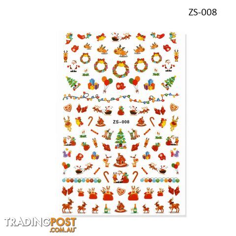 Nail Sticker - Christmas ZS008 - NSZS-008