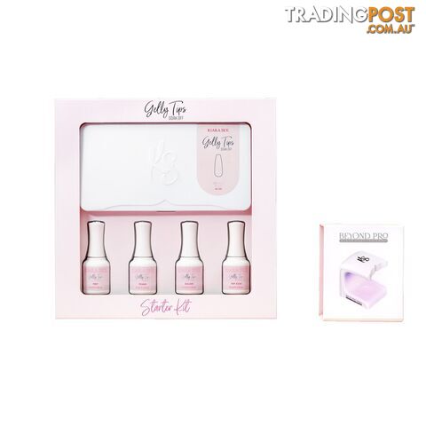 Gelly Tip Kit - GK09 Short Square + Flash Cure Lamp - KSGK09