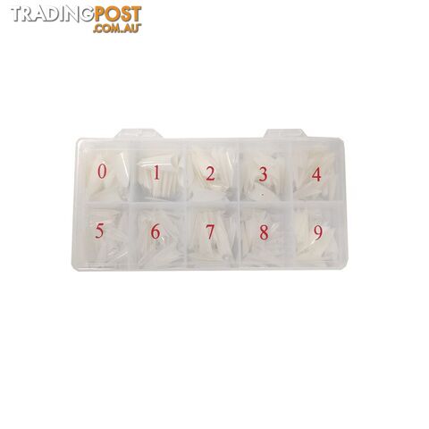 Medium Stiletto Tips Natural 500pc - TIPSTINAT500