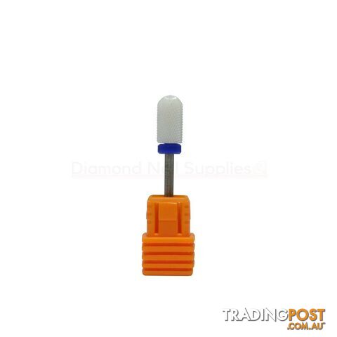 Ceramic Drill Bit Rounded Top Large Barrel M White 3/32" - CARCERRTOPLRGM