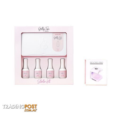Gelly Tip Kit - GK06 Short Coffin + Flash Cure Lamp - KSGK06