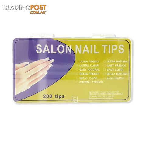 Salon Nail Tips White 200pc - TIPSALCP