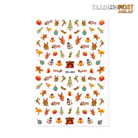Nail Sticker - Christmas ZS001 - NSZS-001