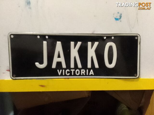 JAKKO number plates
