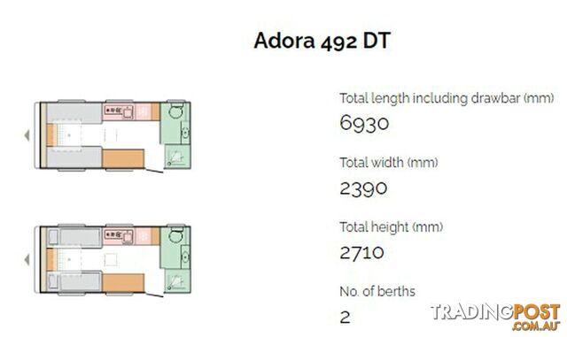 2023 ADRIA ADORA 492 DT SPORT CARAVAN 1 AXLE