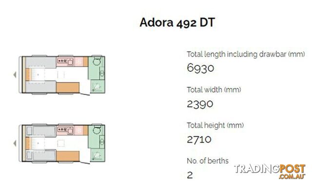 2023 ADRIA 2023 ADRIA ADORA 492 DT SPORT CARAVAN 1 AXLE