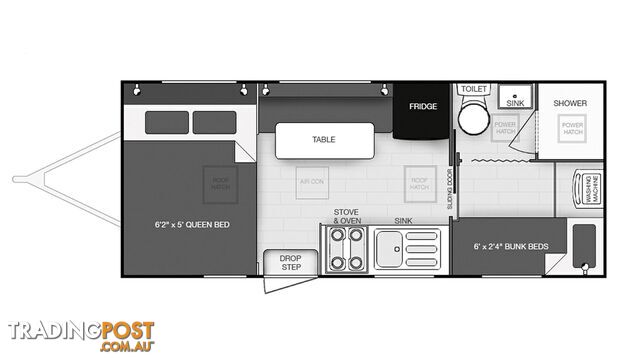 2024 COROMAL THRILL SEEKER 18F CARAVAN 18' 2 BUNKS