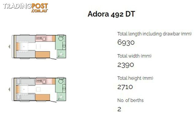 2023 ADRIA ADORA 492 DT SPORT CARAVAN 1 AXLE