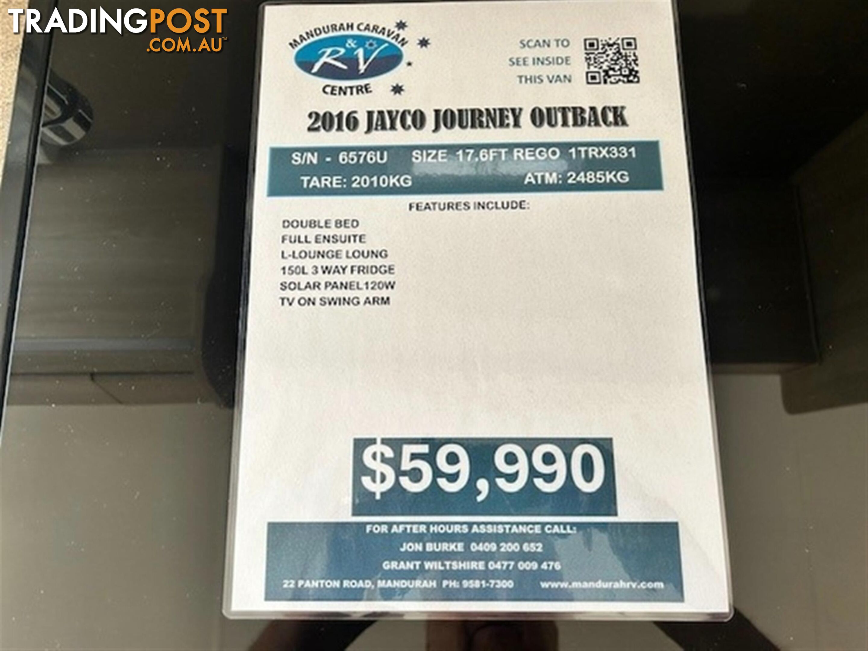 2016 JAYCO JOURNEY OUTBACK SEMI OFF ROA CARAVAN